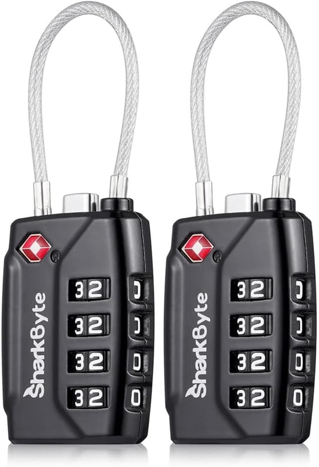 Imagen de SharkByte TSA Approved 4‑Dial Luggage Lock 2 pack 🔒 en OfertitasTOP