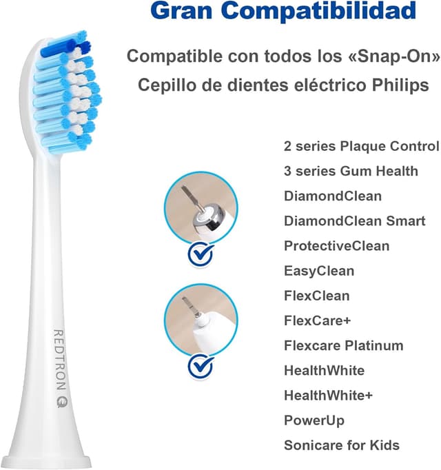 Thumbnail 1 de REDTRON Cabezales para Philips Pro Results - Paquete de 8 🪥