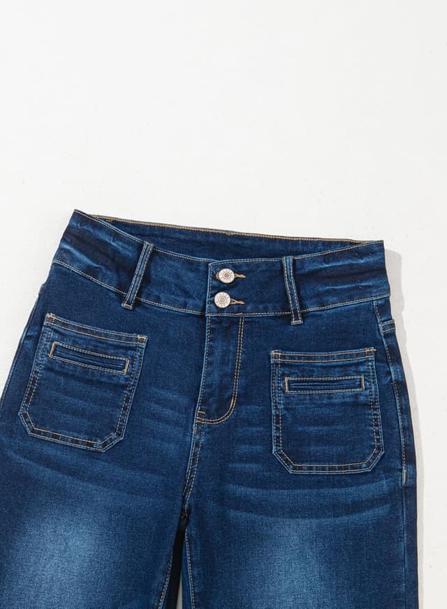 Thumbnail 6 de Sidefeel Women’s High-Waisted Wide Leg Jeans with Tummy Control and Front Pockets