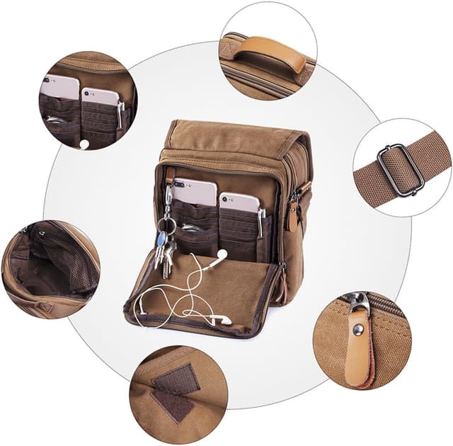 Thumbnail 6 de CHEREEKI canvas shoulder bag for 10 inch