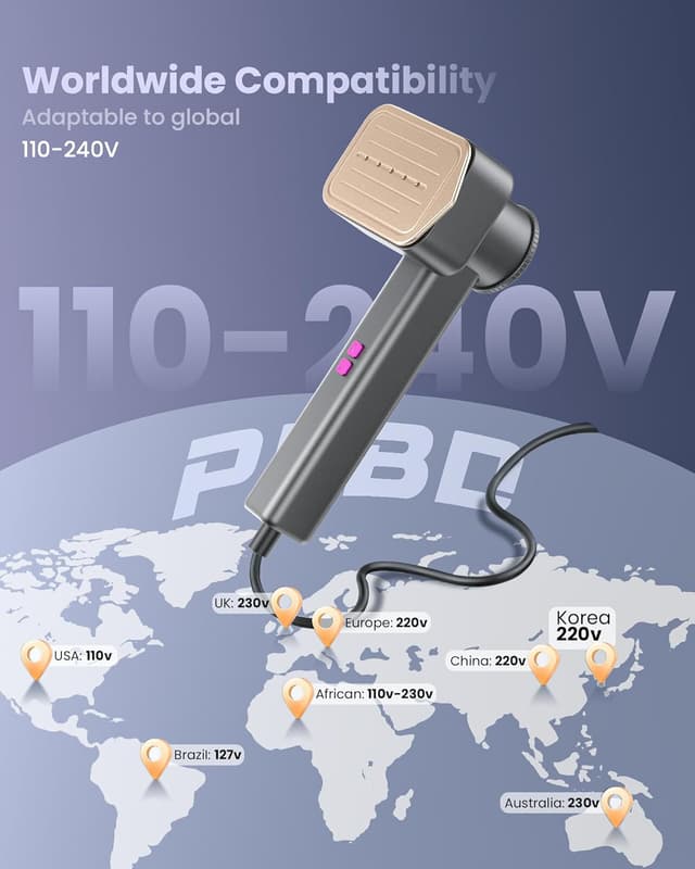 Detalle 2 de PKBD Travel Steamer 1000W handheld steamer