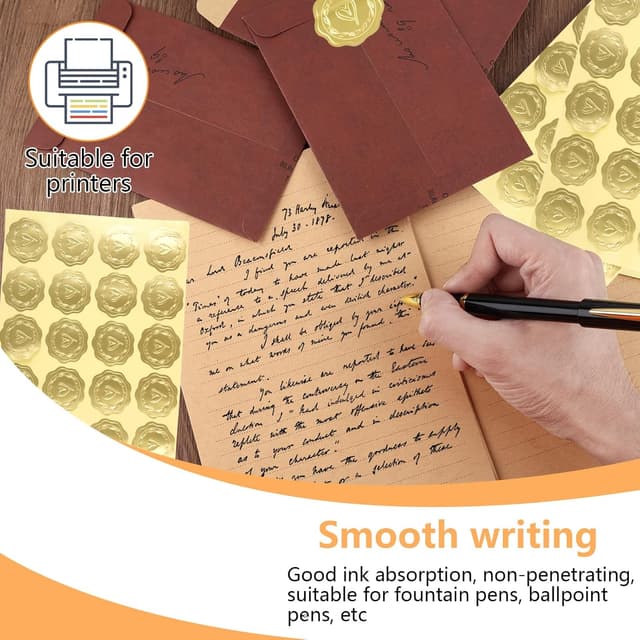Detalle de 86-piece Vintage Letter Writing Paper & Envelopes Set (A5) with Wax Seal Stickers