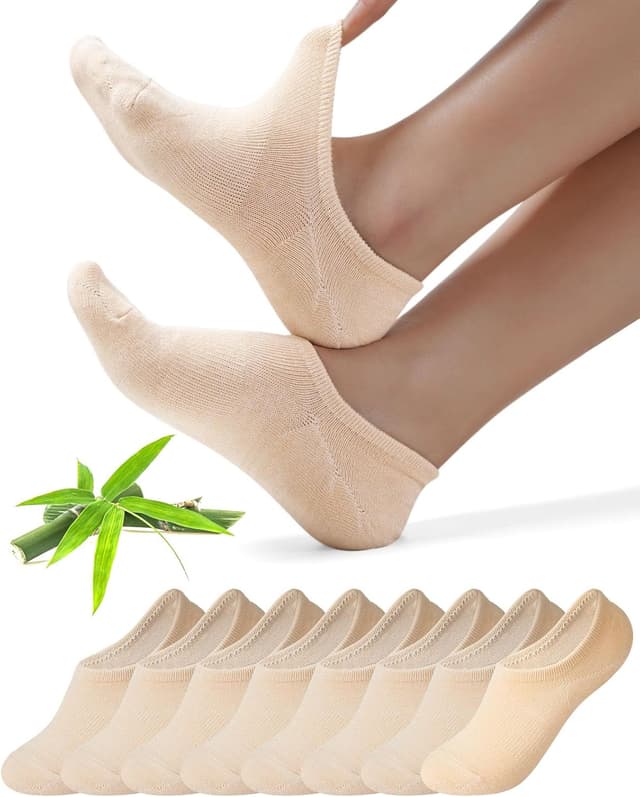 Thumbnail 6 de Toes Home Sneaker-Socken als Füsslinge im 8er-Set (Bambus, rutschfest) – unisex für Damen & Herren