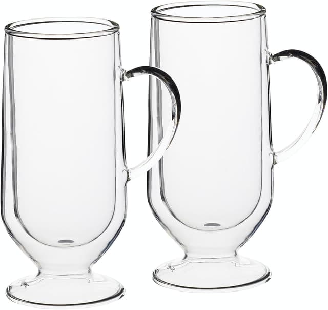 Detalle de La Cafetière lot de 2 grands verres à café irlandais double paroi (275 ml)