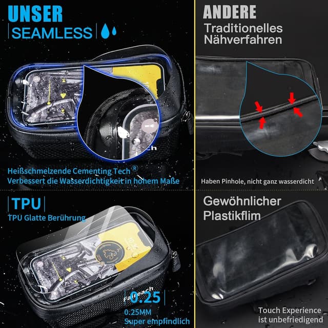 Detalle 1 de Faireach Rahmentasche Wasserdicht für 5,5-7 Zoll