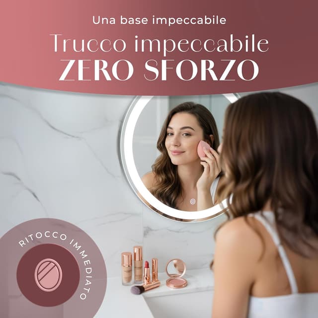 Detalle de Spugnette Trucco Make Up Professionali beauty blender senza lattice per fondotinta liquido, crema e polvere