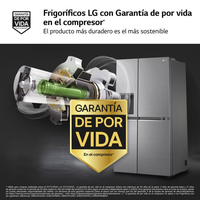 Thumbnail 3 de LG GSLV70PZTD frigorífico americano 635 l