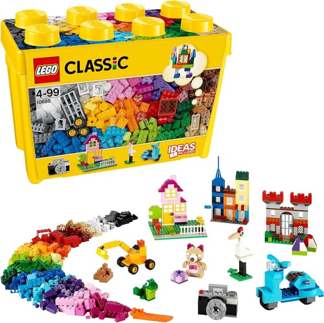 Detalle de LEGO Classic Caja de Ladrillos Creativos Grande 10698: juego de construcción creativo desde 4 años
