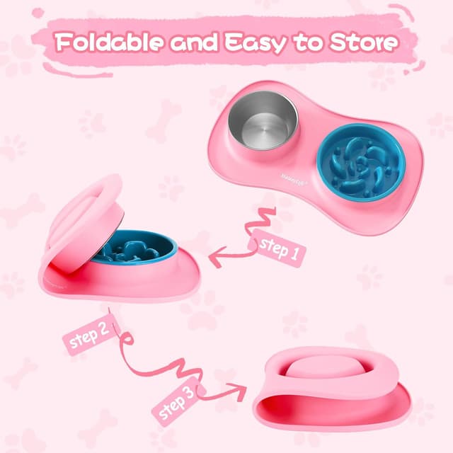 Detalle de Set ciotole cibo per cani 3 in 1 1082 ml