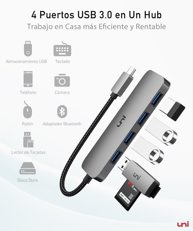 Thumbnail 8 de Hub USB C uni con 4 Puertos USB 3.0 🔌