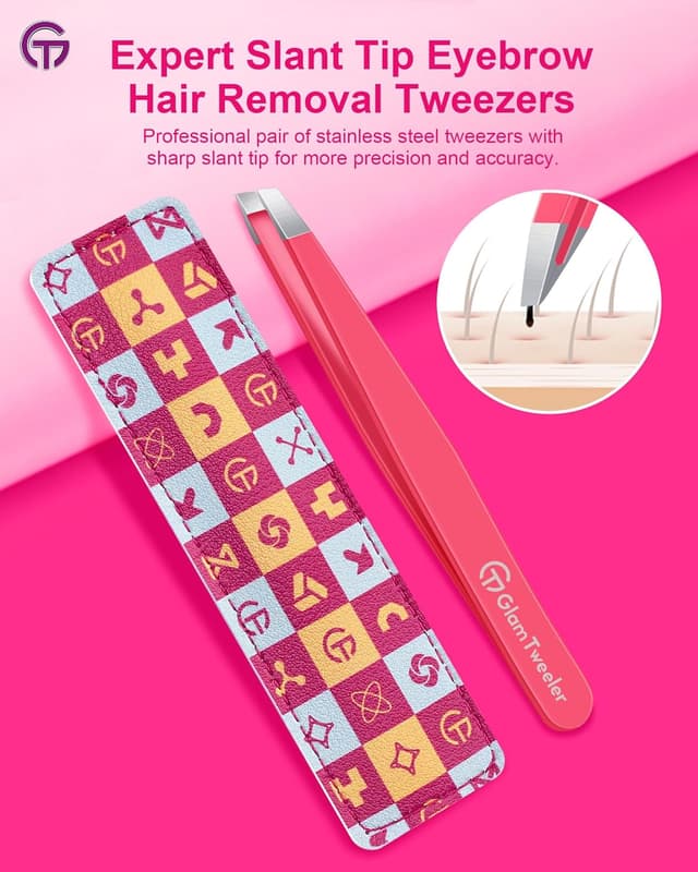 Detalle 2 de GlamTweeler Expert Slant Tip Tweezers 3.75"