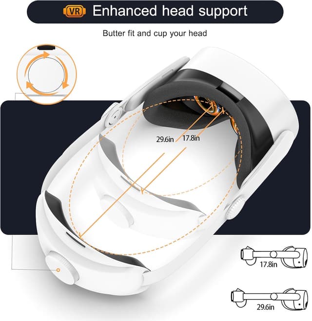 Thumbnail 6 de Meta Quest 3S Adjustable Comfort Head Strap for VR