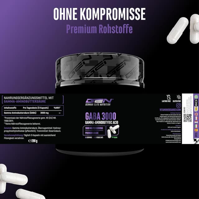 Thumbnail 4 de GABA 3000-400 Kapseln 3000 mg Tagesportion