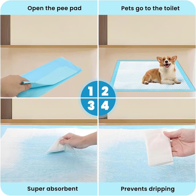 Thumbnail 4 de Jukibole Hunde Trainingspads 60x60cm – 100 Stück, 6-lagig 📏