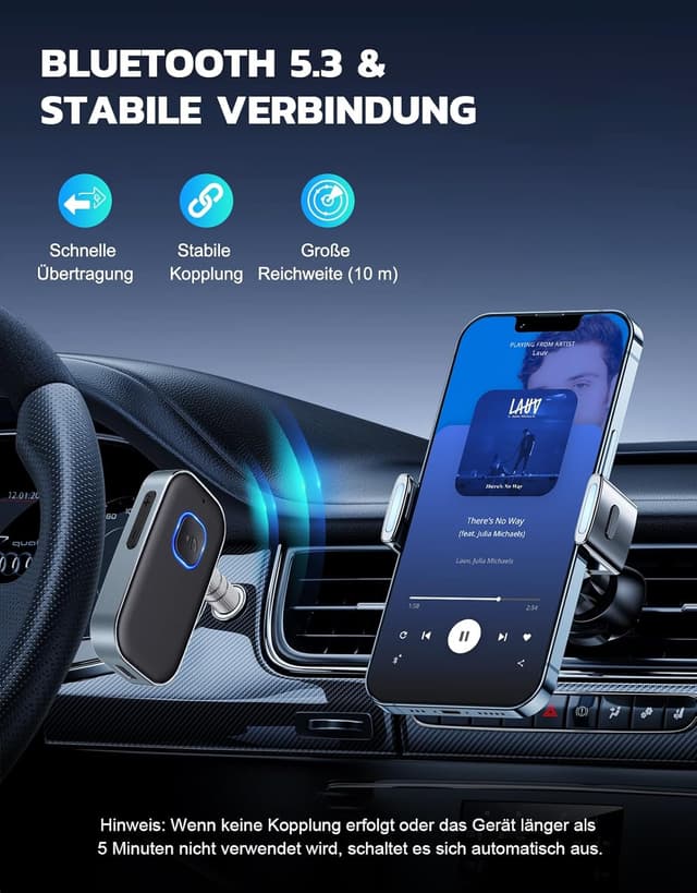 Detalle de Glangeh Bluetooth 5.3 Adapter 16 h