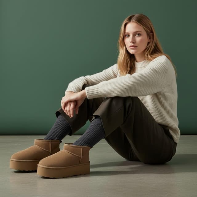 Detalle de CUSHIONAIRE Hippy Women’s Platform Ankle Boots