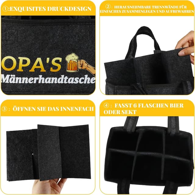 Detalle 2 de Anicy Opa Geschenk OPA'S Männerhandtasche