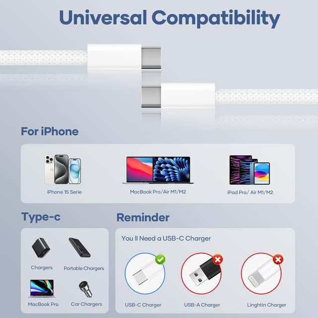 Thumbnail 6 de USB C Kabel 60W 1,8 m