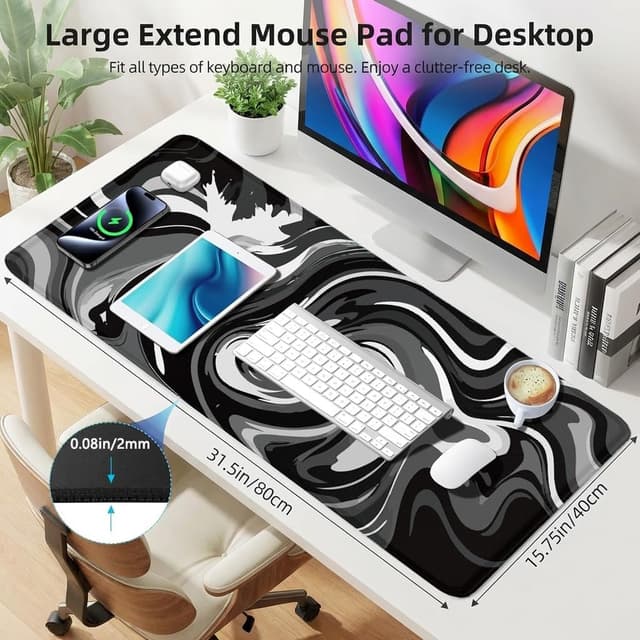 Detalle 2 de Rcege Large Gaming Mouse Pad for Desk 🖱