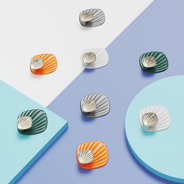 Thumbnail 1 de RICOO Crochet adhésif coquillage Lot de 4 6x6 cm