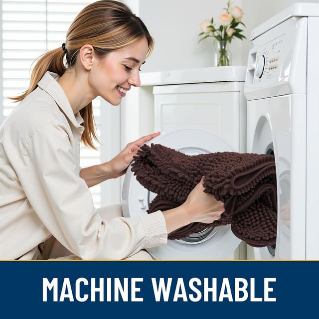 Thumbnail 4 de Smiry Dog Door Mat 34x21 Absorbent Chenille