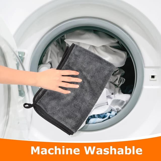 Thumbnail 5 de Leseed Mikrofasertücher Auto 60 x 40 cm 600 GSM Grau 🧼