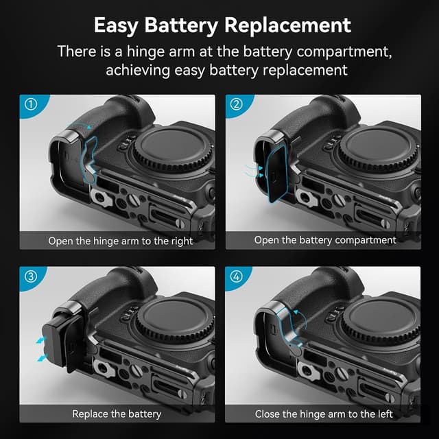 Detalle 2 de SmallRig Z8 L-Bracket für Nikon Z 8 (3942) – Schnellwechsel für Arca, Wechsel horizontal/vertikal