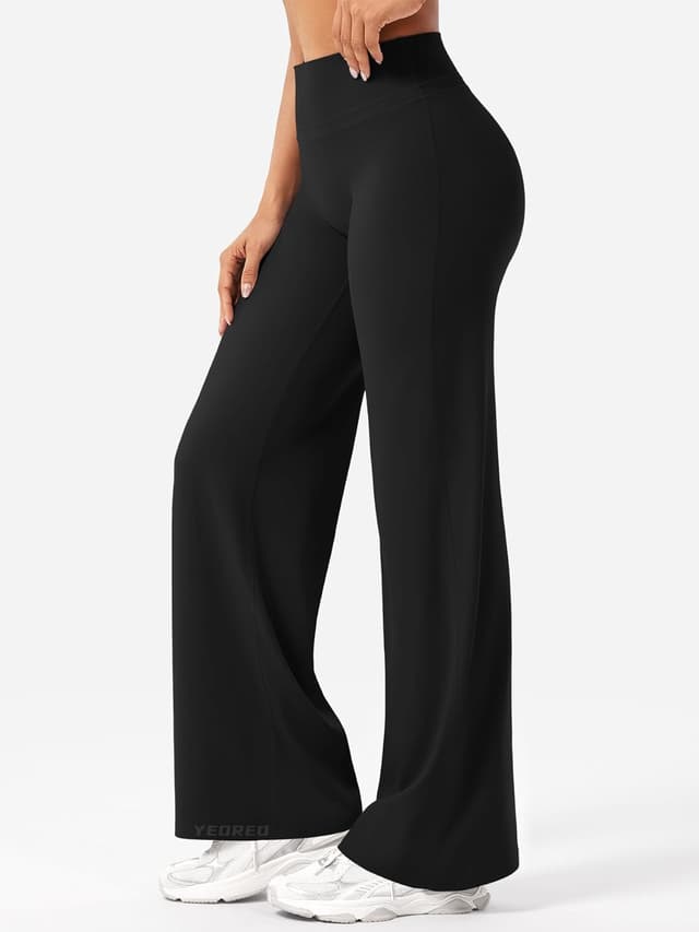 Detalle de YEOREO Straight Leggings für Damen mit hoher Taille, nahtlos & Blickdicht