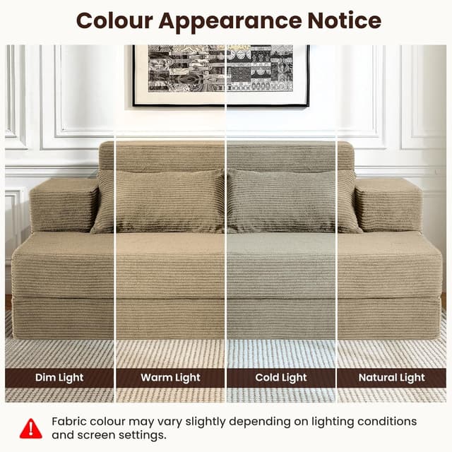 Thumbnail 6 de Fantico Folding Sofa Bed Double 150 × 205 cm