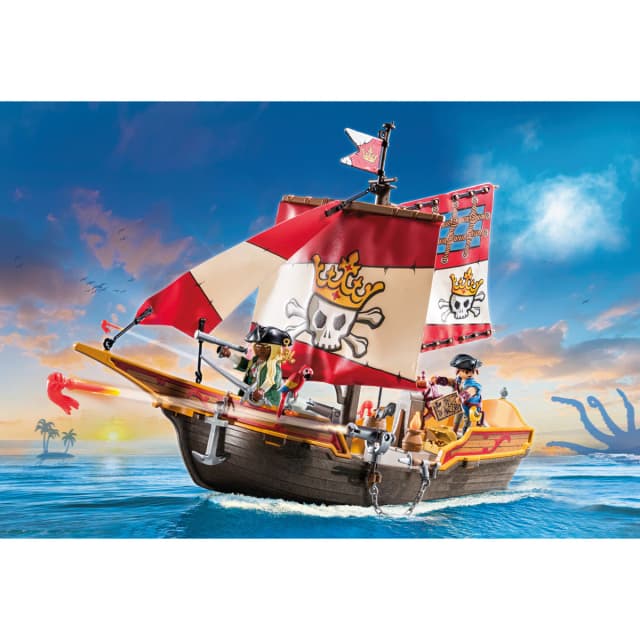 Detalle de Playmobil Barco pirata 48 piezas
