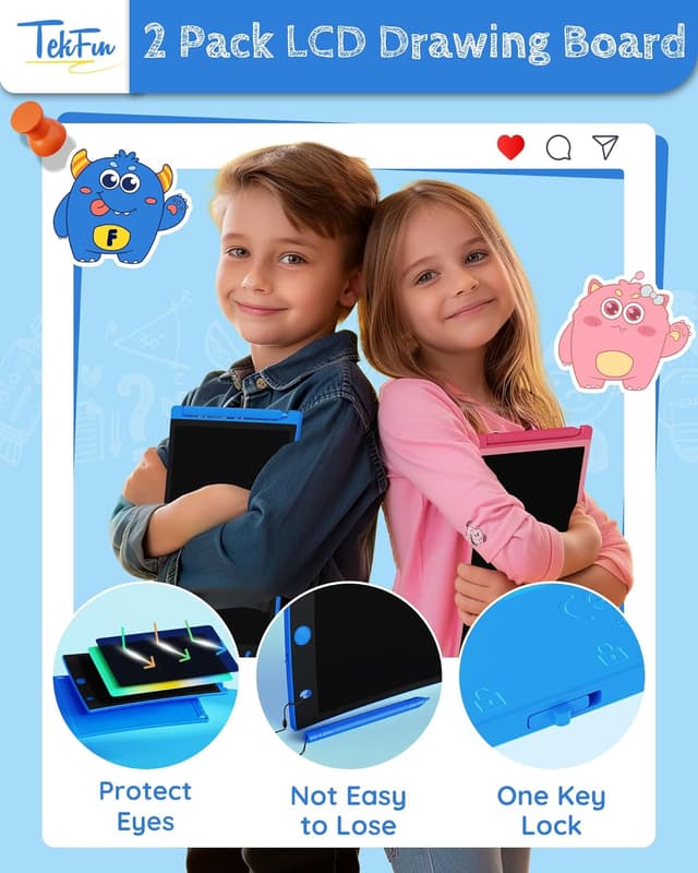 Detalle 2 de TEKFUN 8.5in LCD Writing Tablet 2-Pack ๐