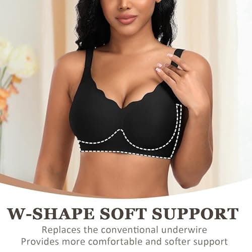 Detalle 2 de Cavotor Non Wired Seamless Support Bra with Extra Extender for Large Breasts