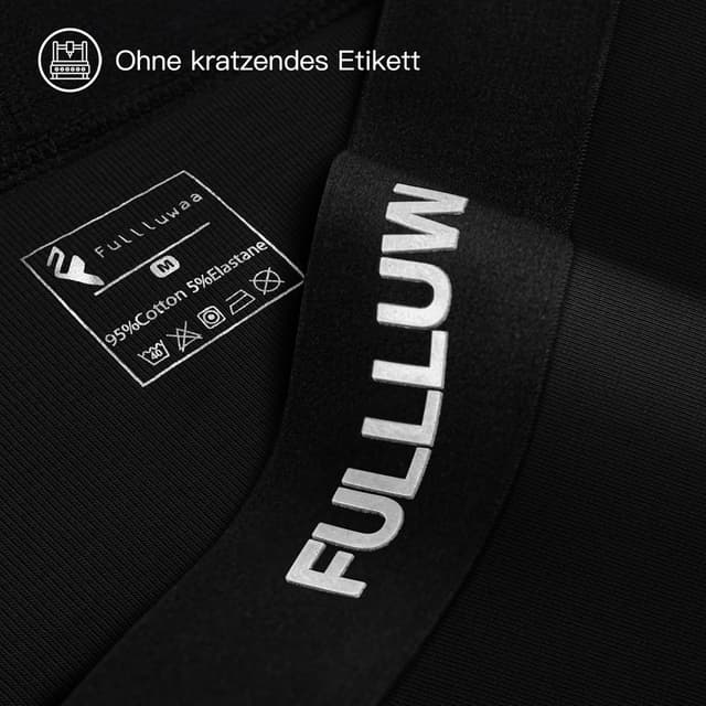 Detalle de Fullluwaa Herren-Boxershorts im 10er Pack aus Baumwolle (95% Baumwolle) – atmungsaktiv & ohne kratzende Etiketten