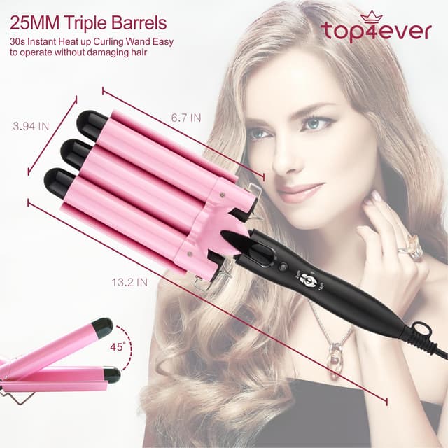 Thumbnail 1 de TOP4EVER 3-Barrel Curling Iron