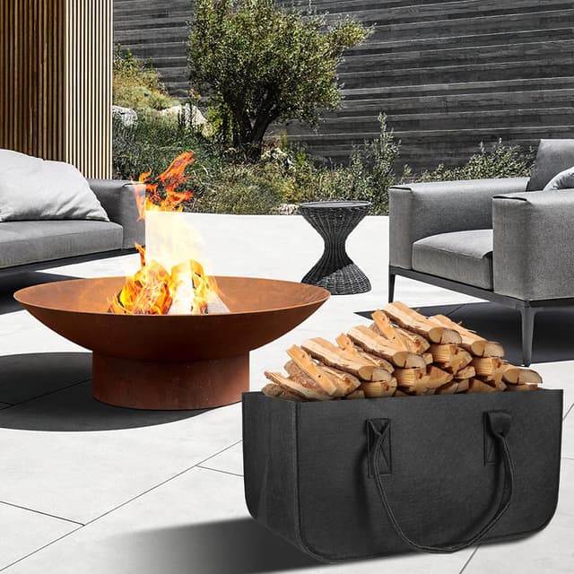 Thumbnail 5 de AiQInu Borsa in Feltro per Legna da Ardere 50x25x25cm