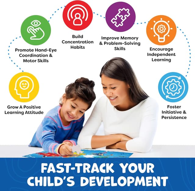 Thumbnail 6 de 145pc Geography Puzzles for Kids Ages 4-8