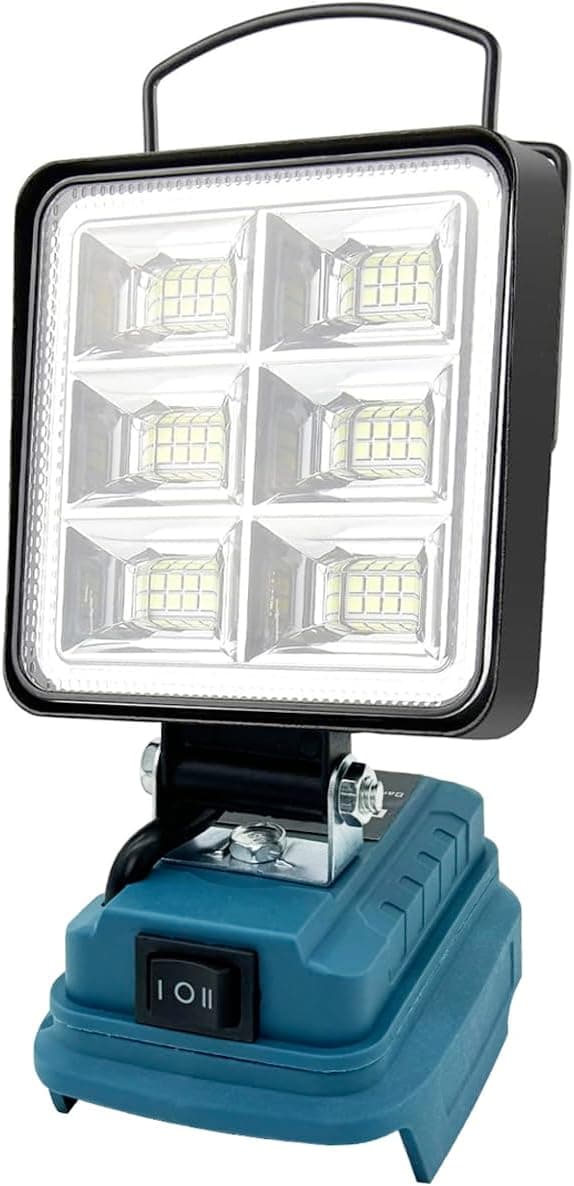 Detalle de Akku LED Arbeitsleuchte für Makita 18V (ohne Akku) 48W, 4.800 lm – mit USB-Anschluss