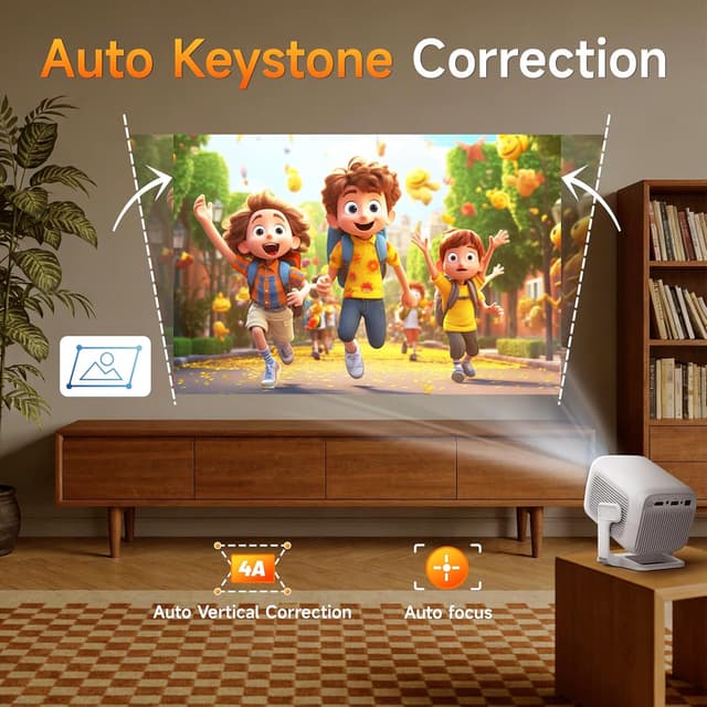 Detalle de Mini Projector Native 1080P with Wi‑Fi 6 🎥