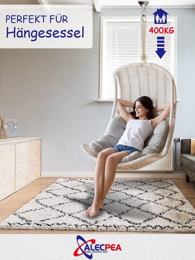 Thumbnail 6 de ALECPEA Edelstahl Deckenhaken Hängesessel 450 kg