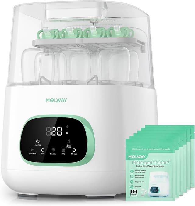 Detalle de MOLWAY Upgraded Bottle Washer Pro (4-in-1) Baby Bottle Washer, Sterilizer & Dryer