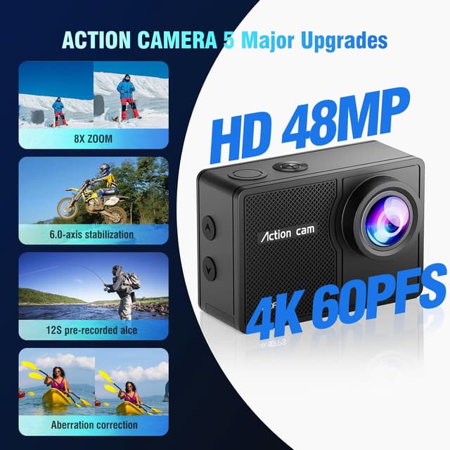 Thumbnail 1 de Yolansin 4K 60FPS Action Camera