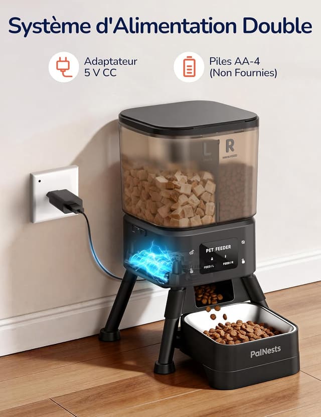 Detalle 1 de Distributeur de croquettes connecté 4L