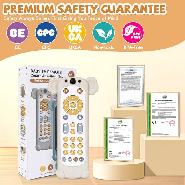 Detalle de Orzbow Baby Musical Remote Control Toy with Number Teaching (remote-style learning for 6–18 months)