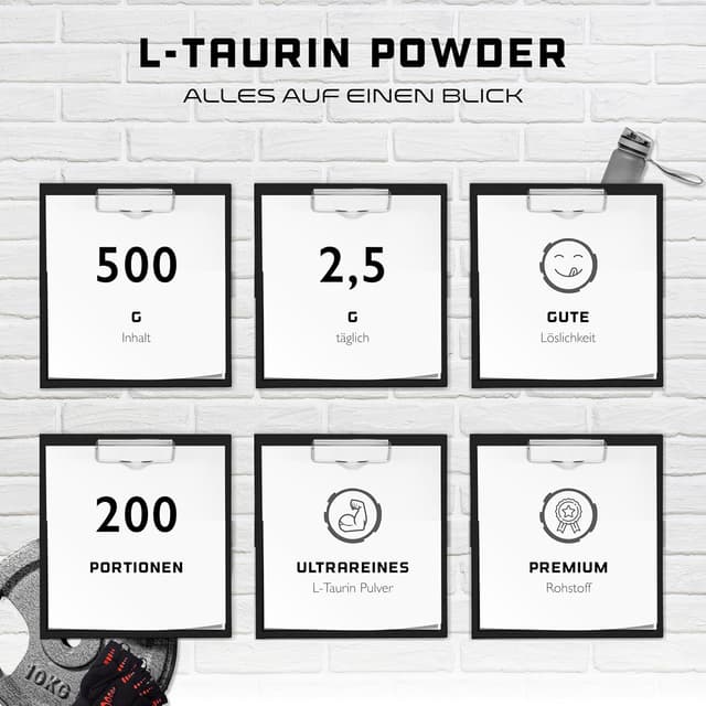 Detalle 2 de German Elite Nutrition Taurin Pulver (L-Taurin) – 500 g, vegan und ohne Zusätze