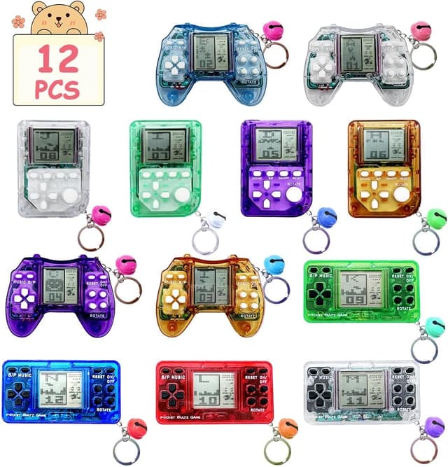 Thumbnail 6 de Hatende 18Pcs Video Game Party Favors for Kids — Mini Game Console Keychain Set