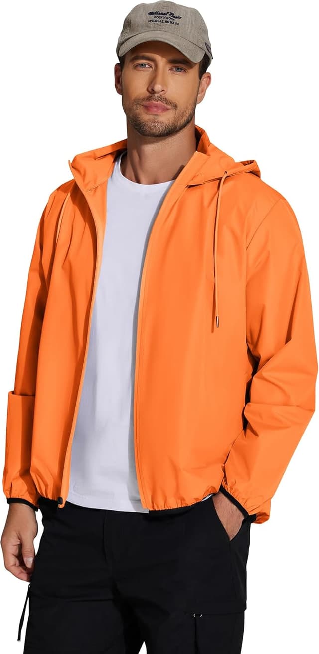 Detalle 2 de COOFANDY Men's Light Rain Jacket 0.4 lb