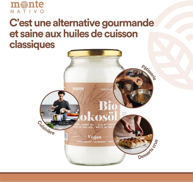 Thumbnail 3 de Huile de Coco Bio Extra Vierge MonteNativo 1000 ml