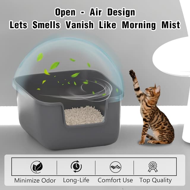 Detalle 2 de Suhaco High Sided Cat Litter Tray 49 x 42 x 22 cm 🐱