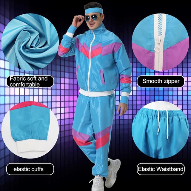 Detalle 1 de KUKIKUKI 80er 90er Tracksuit 80er Outfit