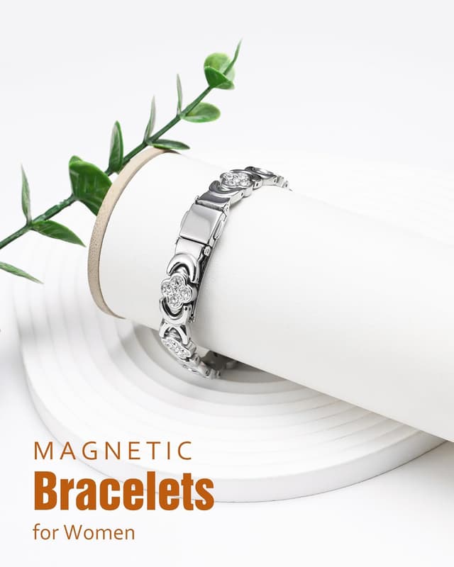 Detalle de Jecanori Copper Magnetic Bracelet for Women – adjustable copper link bangle with gift box